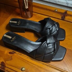 Sam Edelman Black Leather Mules